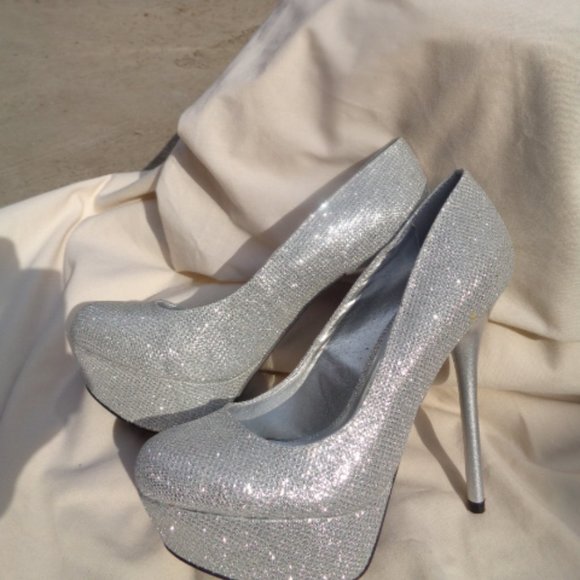 Iridescent platform heels NWT 7 1/2 - Picture 1 of 13